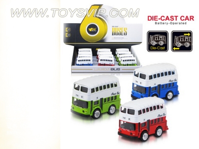 1:36 alloy double-decker bus