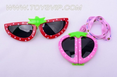 The new strawberry lanyard child deformed Sunglasses