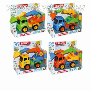 Excavators Inertial disassembly truck (four-color mix)