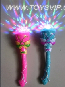 Colorful lights music projection stick