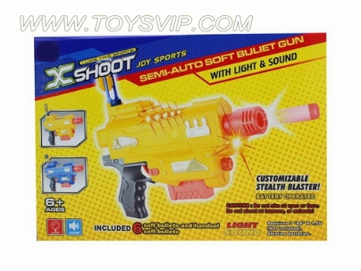 Electric soft gun with light and sound