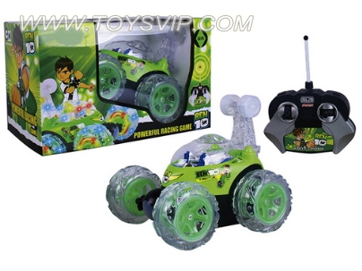 Four-way remote control paddle wheel dump truck stunt (including electricity)