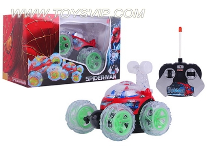 Four-way remote control paddle wheel dump truck stunt (including electricity)