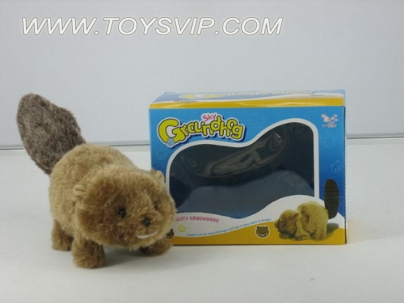 Electric plush woodchuck