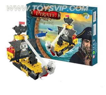 Since the installation of three-dimensional pirate ship blocks (246PCS)