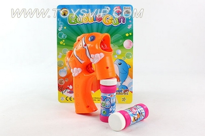 Solid color new clown fish bubble gun with light music No 2 bottles of water