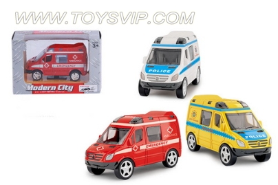 Alloy Pull back police cars