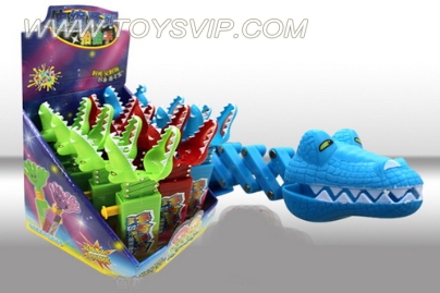 Telescopic crocodile candy