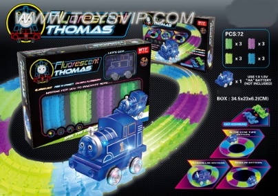 Electric lighting luminous changeable Thomas rail car