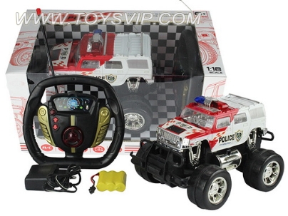 1:18 four-way gravity sensing steering wheel remote control Hummer police car