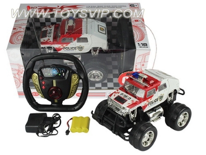 1:18 four-way gravity sensing steering wheel remote control Hummer police car