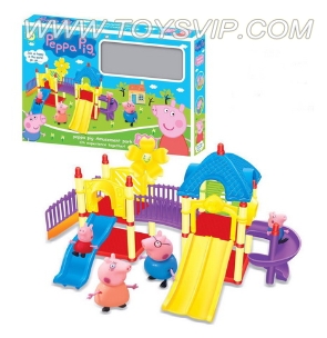 Pink pig with a park