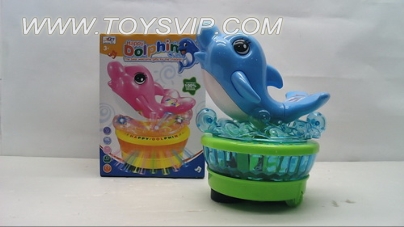 Electric cartoon dolphin