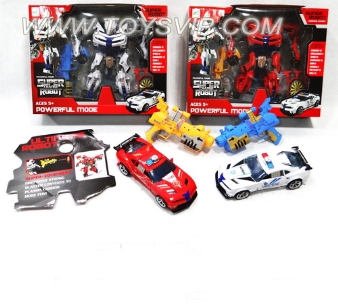 Deformation police cars, fire engines