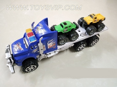 Inertial tractor towing 2 big wheel car