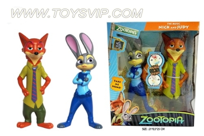 Swing music rabbit with fox induction lighting (including electricity)