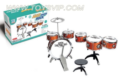 6 Plating drums drum set with big chair