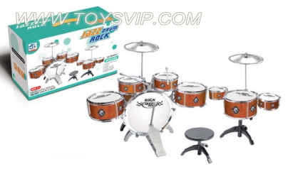 8 Plating drums drum set with big chair