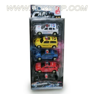 1:50 police car pull back alloy