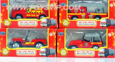 1:64 fire truck alloy