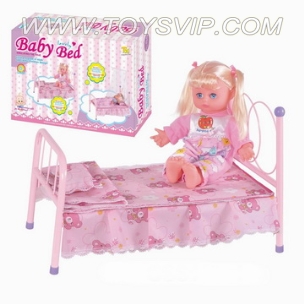 16 '+ 4 acoustic wadding doll iron cot