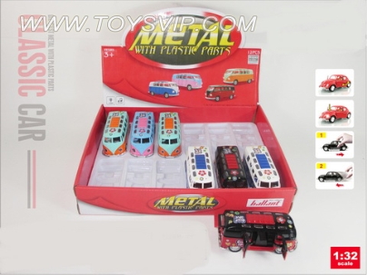 1:32 alloy bus (12PCS)