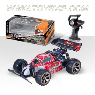 1:18 four-way high-speed remote control car (without packet of electricity)