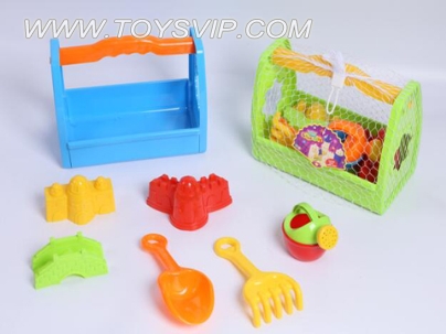 Sand castle mold tool rake shovel small kettle basket composition
