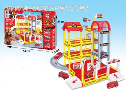 Fire building blocks assembled car park (90 / PCS)