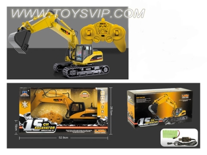 Fifteen channel alloy remote control excavator