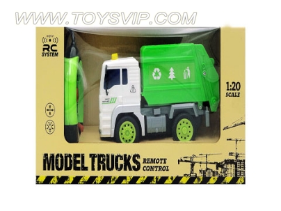 1:20 sanitation trucks remote (four-way light)