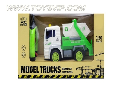 1:20 sanitation trucks remote (four-way light)