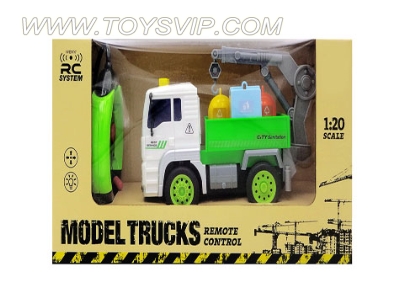 1:20 sanitation trucks remote (four-way light)