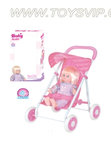 16 '+ 4 acoustic wadding doll baby stroller shade (EVA wheel)