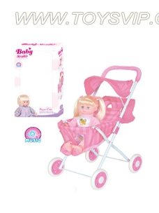 16 '+ 4 acoustic wadding doll baby stroller shade (EVA wheel)