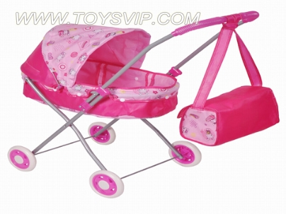 Baby Stroller sunshade + handbag (silver iron pipe) EVA Wheel