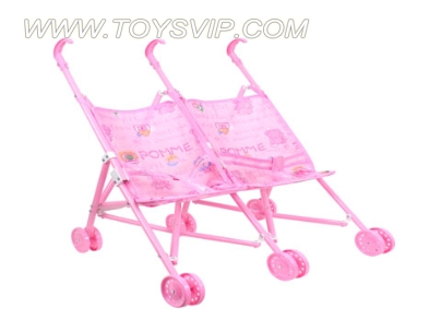 Twin baby stroller (plastic)