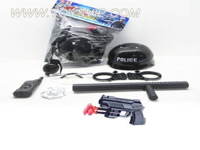 POLICE SET soft bullet gun police cap (8)