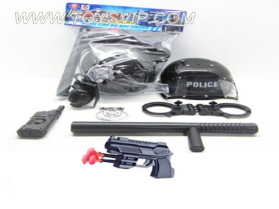 POLICE SET soft bullet gun police-proof cap (7)