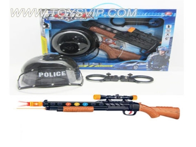 POLICE SET-proof cap with infrared sound gun AK96C