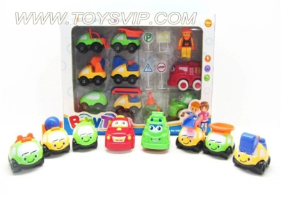 Cartoon car kit (truck / taxi / truck) 8 installed