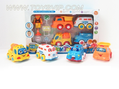 Cartoon car kit (Engineering / police / ambulance) 4 installed