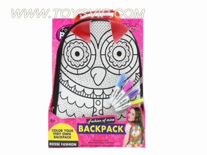 DIY watercolor painting backpack (4 colors available Washed pen) - Graphics Woodpecker