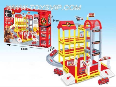 Fire blocks assembled alloy car parking