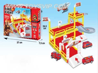 Fire blocks assembled alloy car parking