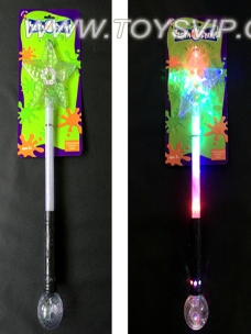 Plus five-pointed star bat handle black (red and green light emitting three modes)