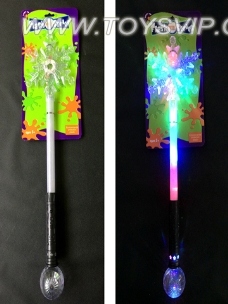 Snowflake plus long rod ball handle black (red and green light emitting three modes)