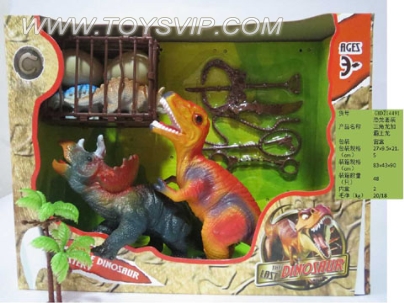 Set Triceratops dinosaur Tyrannosaurus Rex plus