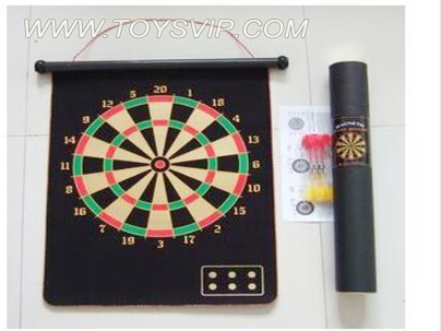 15-inch magnetic dart target with six darts