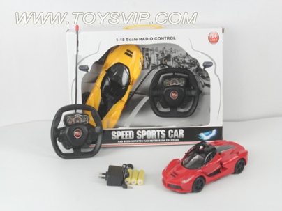 1: 18 five-automatic and manual remote control Ferrari steering wheel remote control plus a foot gra